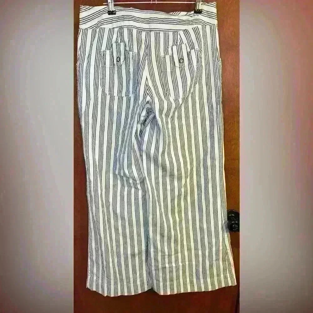 LONDONJEAN Linen wide leg chino pants - Picture 2 of 4